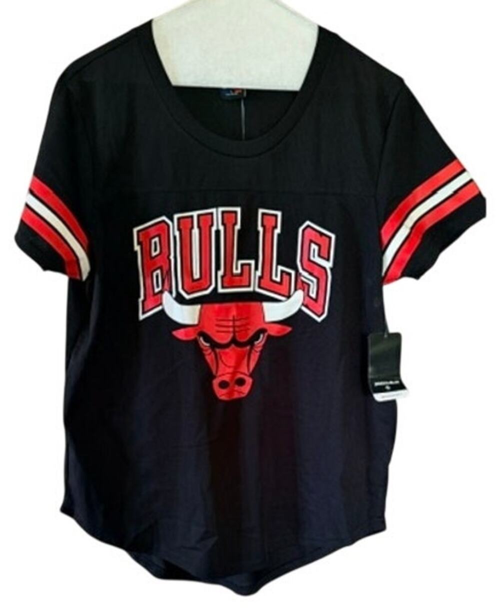 NBA Chicago Bulls Black Mesh Jersey T-Shirt Large NWT Ultra Game